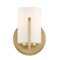 Designers Fountain Elara 5.25in 1-Light Brushed Gold Modern Indoor Vanity with Etched Glass Shade 93901-BG - alternate 1